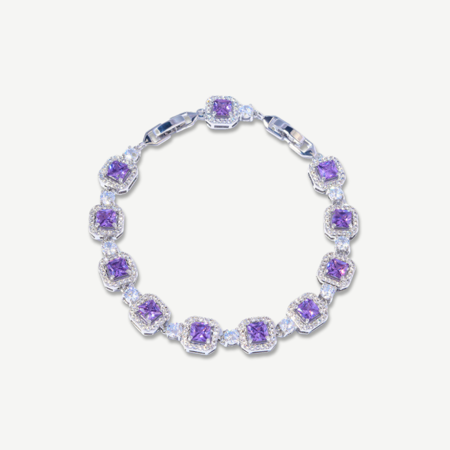 Amethyst Whisper Cut Bracelet