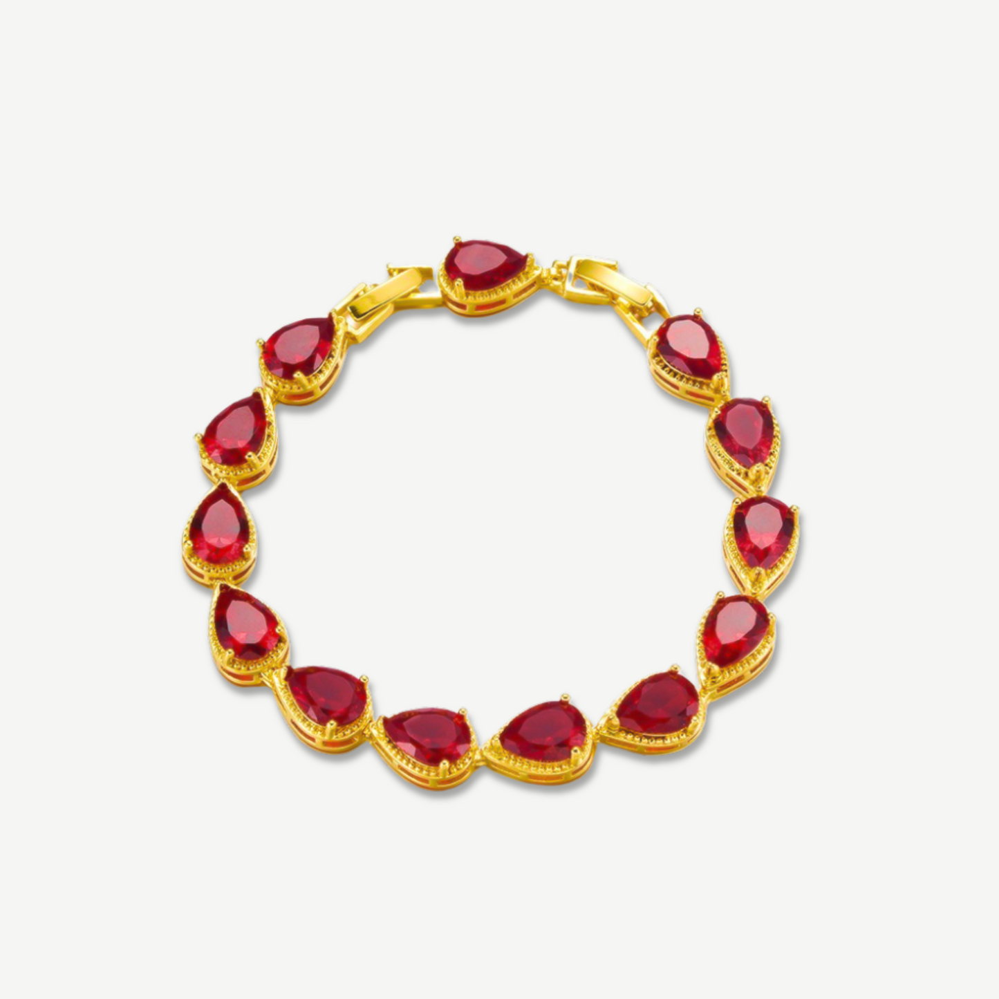 Blushed Garnet Tear Bracelet