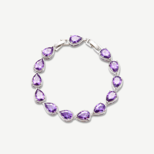 Amethyst Whisper Tear Bracelet